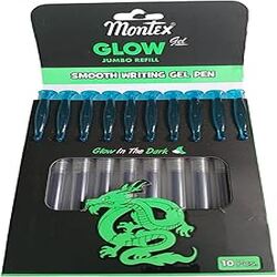 Montex Glow Jumbo Refill Gel Pen - Set of 10